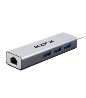 approx APPC07GHUB Adaptador USB 3.0 Gigabit + HUB