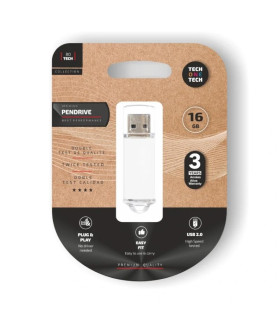 TECH ONE TECH Basic Pendrive 16Gb USB 2.0 Blanco