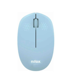 Nilox Ratón Wireless, 1000 DPI, 3 botones, Azul