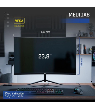 iggual Monitor 24" IPS 1ms FHD 120Hz VGA HDMI Slim