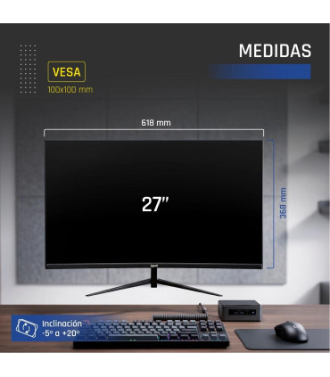 iggual Monitor 27" IPS 1ms FHD 120Hz VGA HDMI Slim