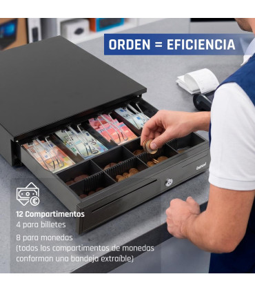 iggual Cajón portamonedas IRON-20 42cm 4+8 negro