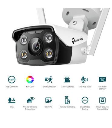 VIGI Cámara IP Bullet C340-W 4MP Plástico FColor 4