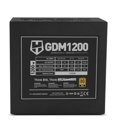 NOX HUMMER GDM1200W Fuente modular ATX3.1 80+GOLD