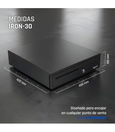 iggual Cajón Portamonedas IRON-30 42cm 5+5 negro
