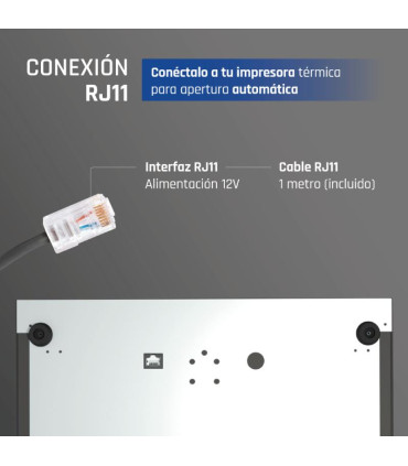 iggual Cajón Portamonedas IRON-15 37cm 4+8 negro