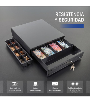 iggual Cajón portamonedas IRON-20 42cm 4+8 negro