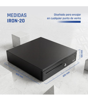 iggual Cajón portamonedas IRON-20 42cm 4+8 negro