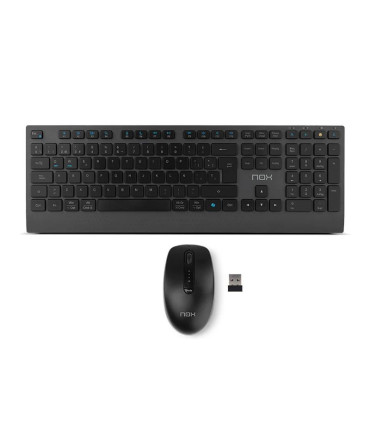 NOX LITE DUO Teclado+Ratón Inalámbrico Negro