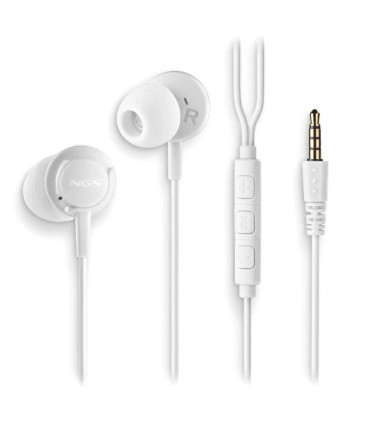 NGS Auricular CROSSDRIFT Blanco cable JACK 3.5 Mm
