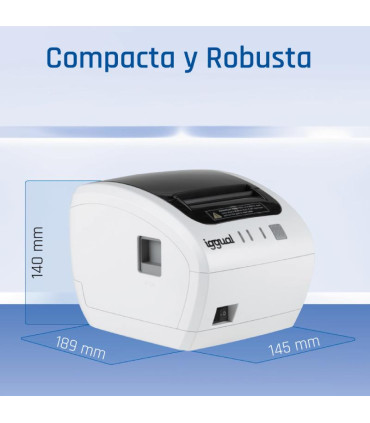 iggual Impresora térmica TP EASY 80W USB+RJ11 blan