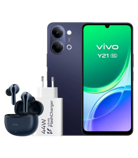 VIVO Y21 5G 4Gb(+4) 256Gb Black Cargador + Auric.