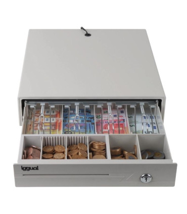 iggual Cajón portamonedas IRON-10W 38cm 4+6 blanco