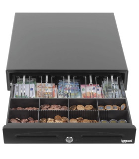 iggual Cajón Portamonedas IRON-70 44,5cm 5+8 negro