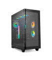 NOX Semitorre HUMMER ETHER Cristal Curvo Negro
