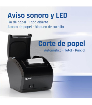 iggual Impresora Térmica TP8002 USB+RS232+Ethernet