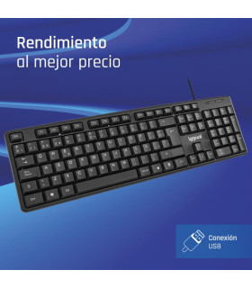 iggual Teclado USB estándar CK-STANDARD-105T negro