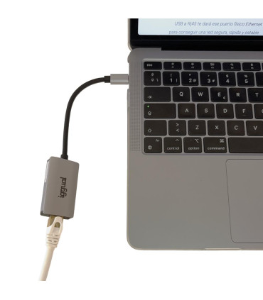 iggual Adaptador tipo C a RJ45 Gigabit 1000Mbps