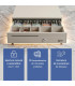 iggual Cajón portamonedas IRON-30W 42cm 5+5 blanco