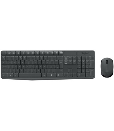 Logitech MK235 Teclado+Ratón Inalámbrico Gris