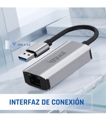 iggual Adaptador USB-A 3.0 a RJ45 Gigabit