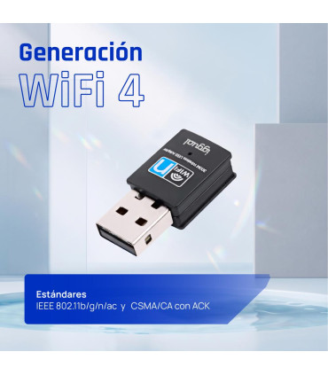 iggual Adaptador USB Wifi 300 Mbps mono 2.4GHz