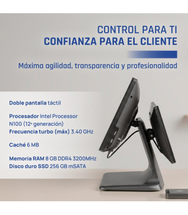 iggual TPV dual 15,6" 11,6" 16:9 N100 8+256GB W11