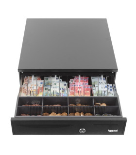 iggual Cajón portamonedas IRON-20 42cm 4+8 negro