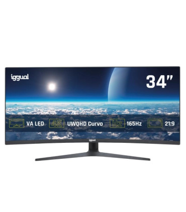 iggual Monitor 34" UWQHD 1ms 2DP 2HDMI MM AA Curvo