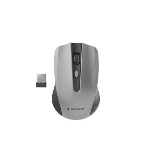 Gembird Ratón Óptico Inalámbr. 1600 DPI Negro/Gris