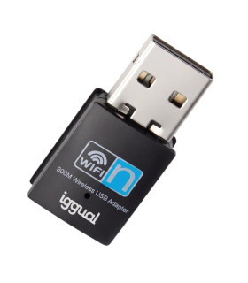 iggual Adaptador USB Wifi 300 Mbps mono 2.4GHz
