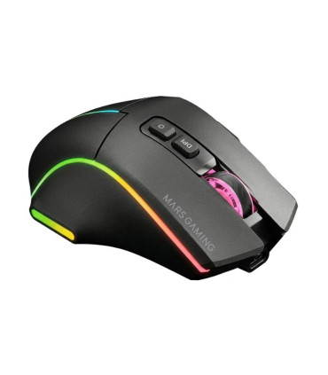 MARS GAMING Ratón Inalam. TRI-MODO 12000DPI Black