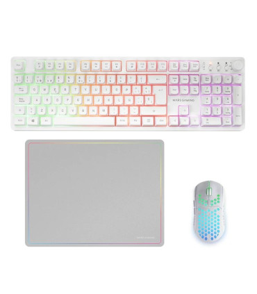 Mars Gaming Combo MCPWXWES GAMING 3IN1 RGB Blanco