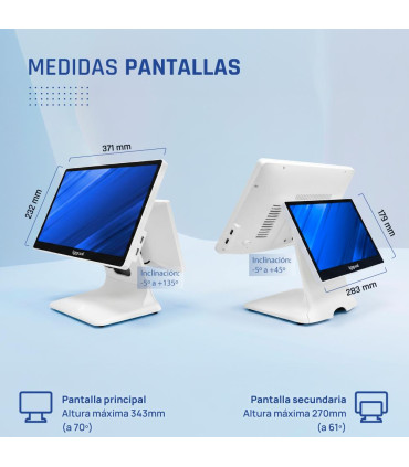 iggual TPV dual 15,6+11,6 i5 8350U 8+256G W11 Blan