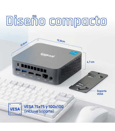 iggual Mini PC Teseracto i5 1235U 8+256 2HDMI W11P