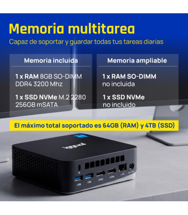 iggual Mini PC Teseracto i5 1235U 8+256 2HDMI W11P