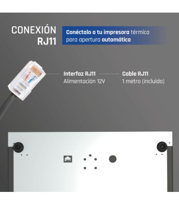iggual Cajón Portamonedas IRON-50 42cm 5+8 negro