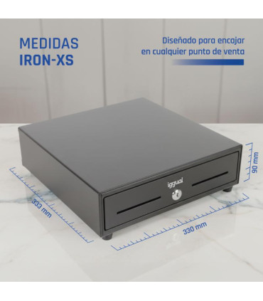 iggual Cajón Portamonedas IRON-XS 33cm 4+8 negro