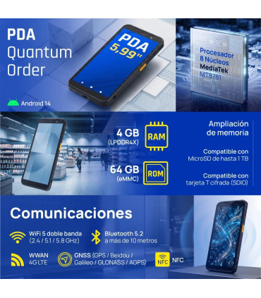 iggual PDA 5.99" 4+64GB HD+ Android 2D NFC Wifi BT