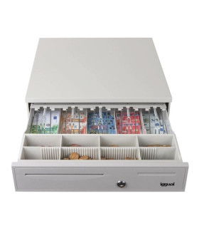 iggual Cajón Portamonedas IRON-50W 42cm 5+8 blanco
