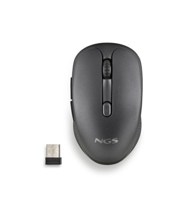 NGS Raton Inalambrico Recargable Silencioso Negro