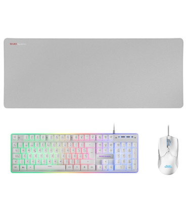 Mars Gaming Combo MCPX GAMING 3IN1 RGB BLANCO