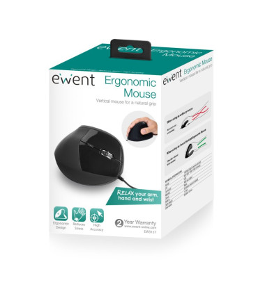 Ewent EW3157 Ratón óptico Vertical Usb 2.0