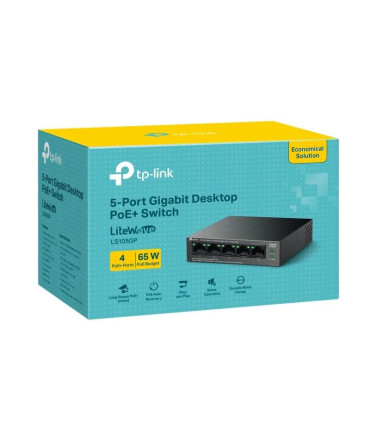 TP-Link LS105GP Switch 4xGb PoE+ 1xGb 65w