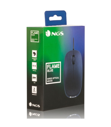 NGS Raton óptico blueflame 1000 Dpi Azul