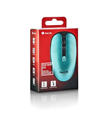 NGS Raton Inalambrico Recargable Silencioso Hielo