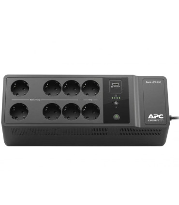 APC Back UPS 650VA/400W 8 tomas Schuko USB A+C
