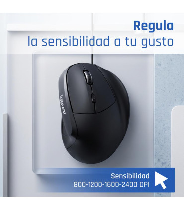 iggual Ratón ergonómico vertical USB ERGO-V