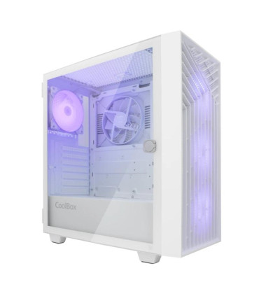 Coolbox Caja Gaming ATX GA300 GRIDLINE White