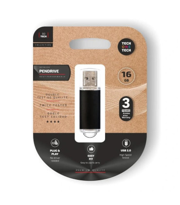 TECH ONE TECH Basic Pendrive 16Gb USB 2.0 Negro